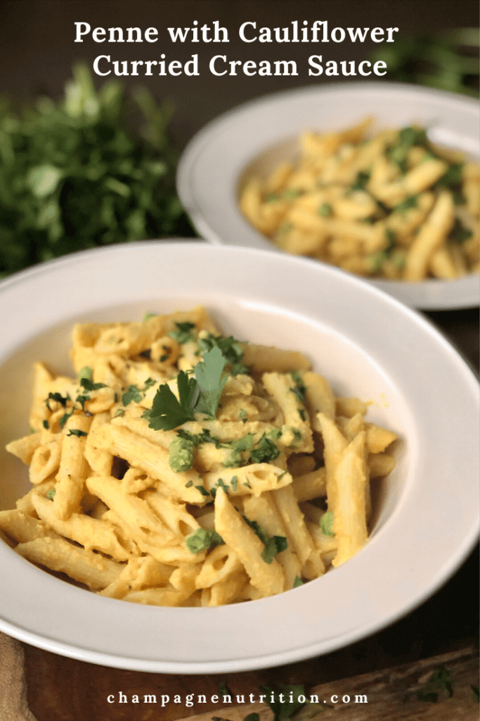 Penne with Cauliflower Curried Cream Sauce