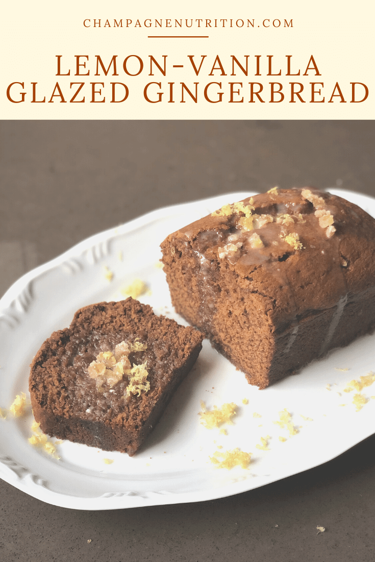 Lemon-Vanilla glazed gingerbread