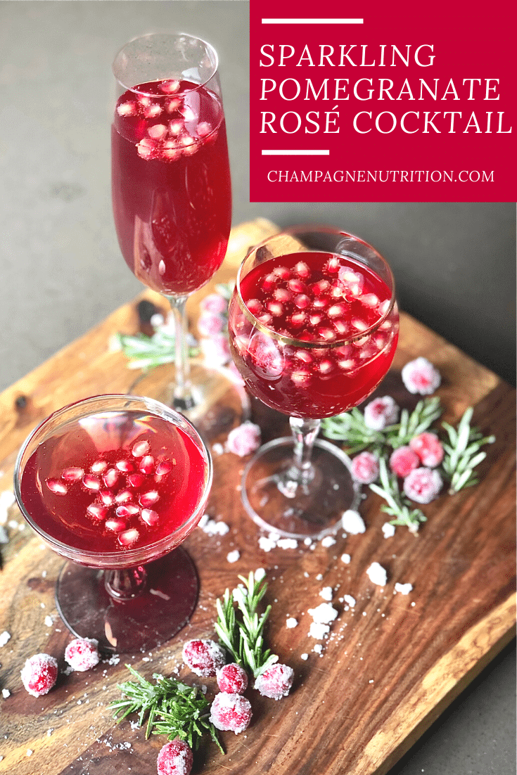 Sparkling Pomegranate Rosé Cocktail