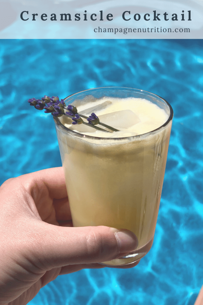 creamy orange cocktails by the pool