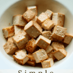 A perfect serving of roasted tofu