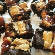 Black Bean Peanut Butter and Jelly Brownies recipe