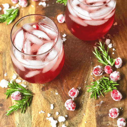 Sparkling Pomegranate Rosé Cocktail