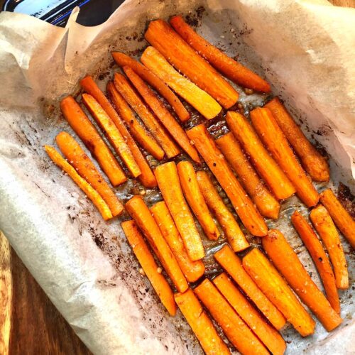 Maple Spiced Roasted Carrots
