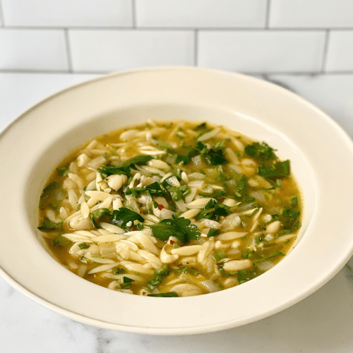 Fresh Herb Soup with Orzo {an anti-inflammatory year-round soup}